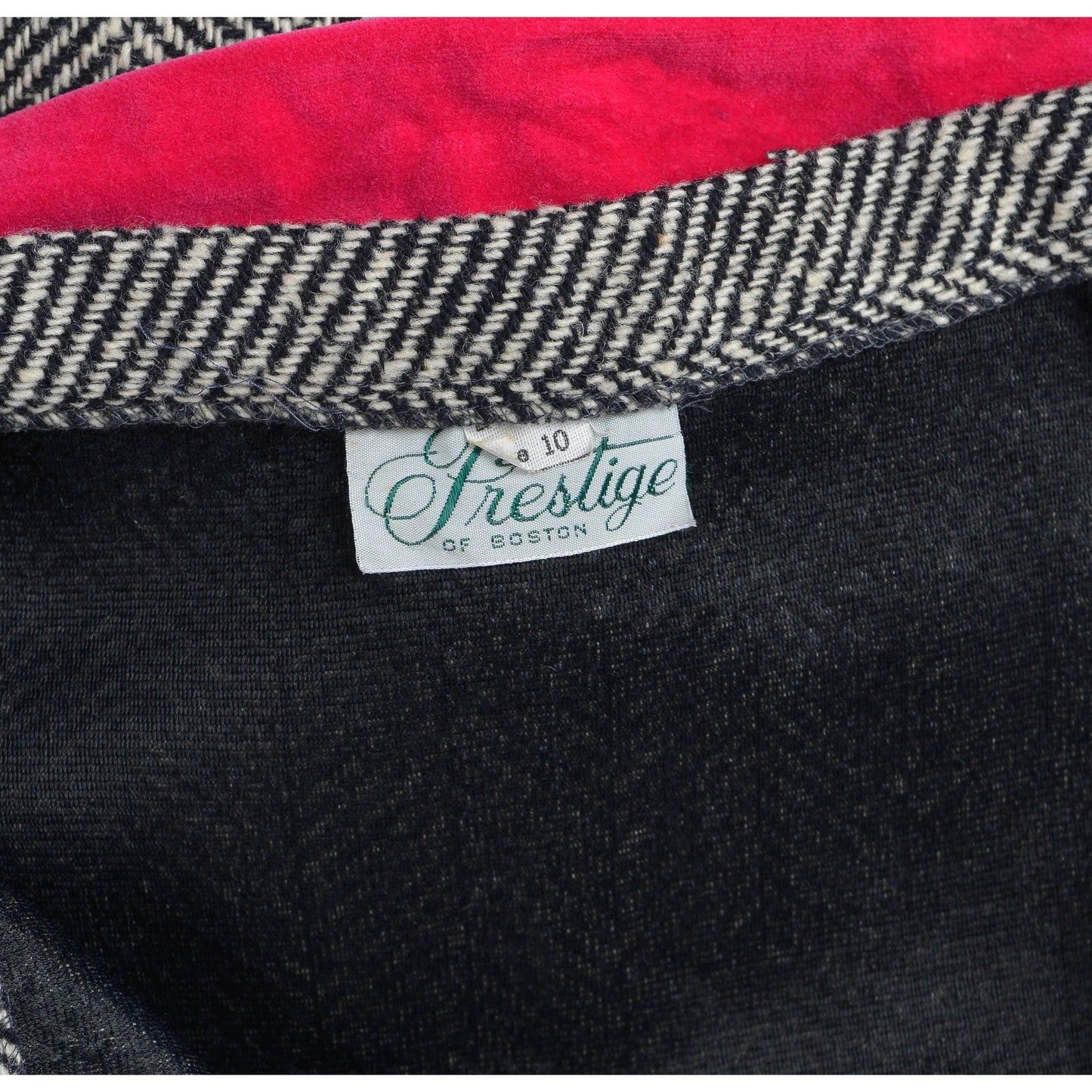 vintage 70s herringbone wool and velvet maxi skirt.