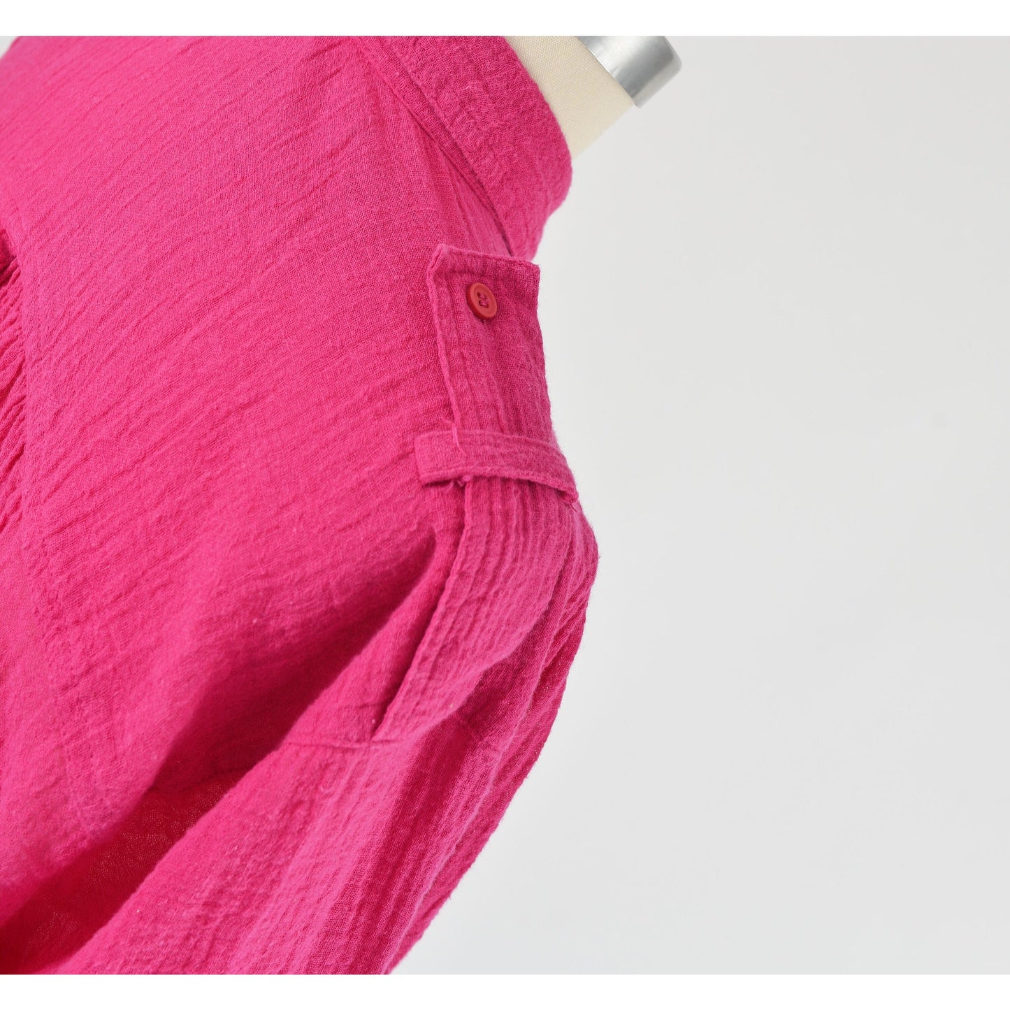 Vintage 1990s magenta pink cotton gauze blouse.