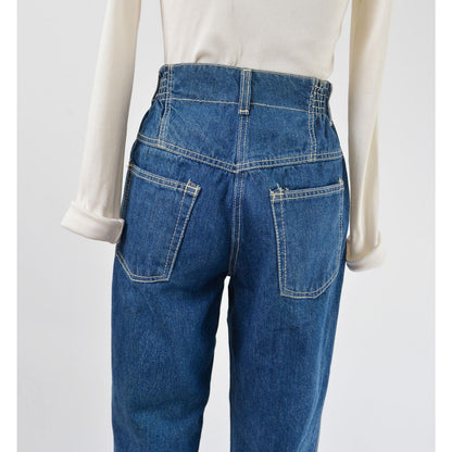 vintage 1980s Gitano elastic waist denim tapered leg mom jeans. 