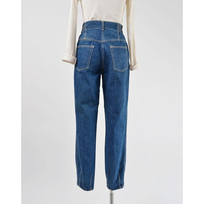 vintage 1980s Gitano elastic waist denim tapered leg mom jeans. 
