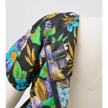 Floral-patterned garment with Erika label on a white background